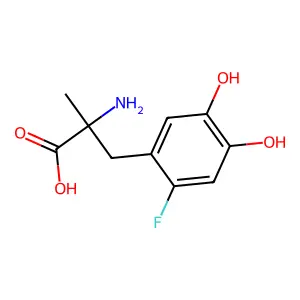 3-(2-Fluoro-4,5-dihydroxyphenyl)-2-methylalanine structure