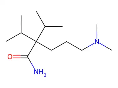 Valeramide, 2,2-diisopropyl-5-(dimethylamino)- structure