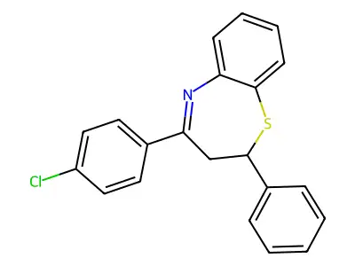4-(4-Chlorophenyl)-2-phenyl-2,3-dihydro-1,5-benzothiazepine structure