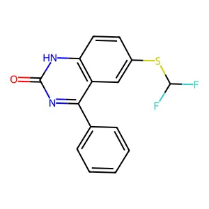 2(1H)-Quinazolinone, 6-((difluoromethyl)thio)-4-phenyl- structure
