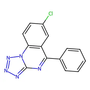 7-Chloro-5-phenyltetrazolo[1,5-a]quinazoline structure