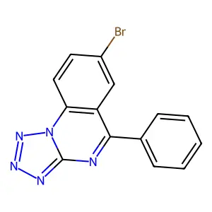 7-Bromo-5-phenyltetrazolo[1,5-a]quinazoline structure