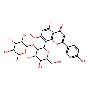 Isoswertisin 2''-alpha-L-rhamnoside structure