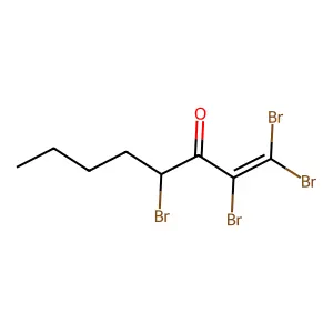 1,1,2,4-Tetrabromooct-1-en-3-one structure