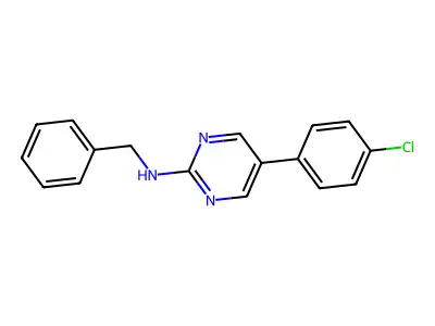 N-benzyl-5-(4-chlorophenyl)pyrimidin-2-amine structure