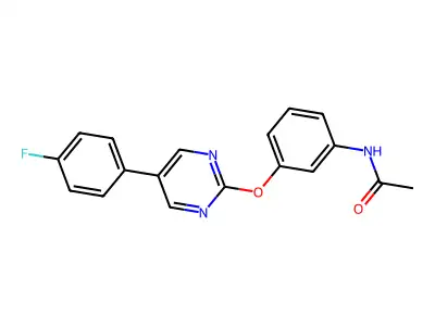 N-[3-[5-(4-fluorophenyl)pyrimidin-2-yl]oxyphenyl]acetamide structure