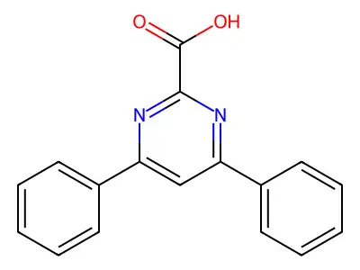 2-Pyrimidinecarboxylic acid, 4,6-diphenyl- structure