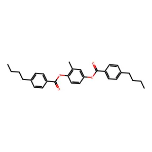Benzoic acid, 4-butyl-, 1,1'-(2-methyl-1,4-phenylene) ester structure