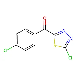 (4-Chlorophenyl)(5-chloro-1,3,4-thiadiazol-2-yl)methanone structure