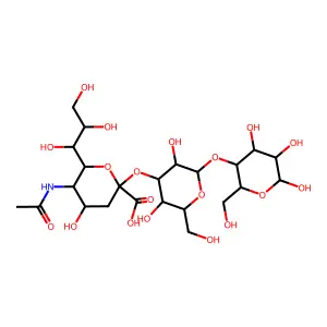 3'-beta-Sialyl-beta-lactose structure