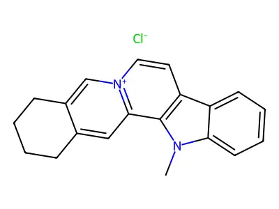 3-Methyl-16,17,18,19-tetrahydroyohimban-13-ium;chloride structure