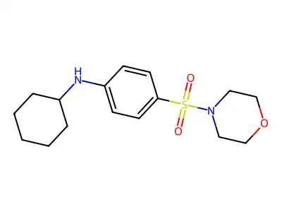 N-cyclohexyl-4-morpholin-4-ylsulfonylaniline structure