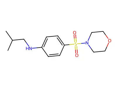 N-(2-methylpropyl)-4-morpholin-4-ylsulfonylaniline structure