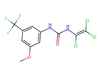 N-[3-methoxy-5-(trifluoromethyl)phenyl]-N'-(1,2,2-trichlorovinyl)urea structure