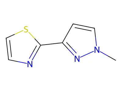 2-(1-methyl-1H-pyrazol-3-yl)-1,3-thiazole structure