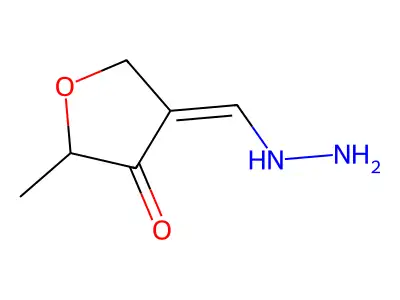 4-(Hydrazinomethylidene)-2-methyltetrahydrofuran-3-one structure