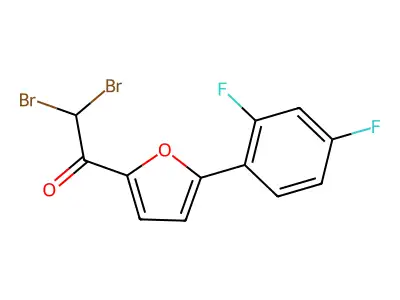2,2-Dibromo-1-[5-(2,4-difluorophenyl)-2-furyl]ethan-1-one structure