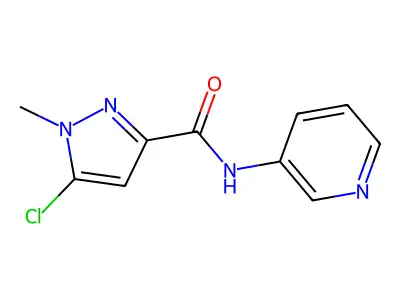 5-chloro-1-methyl-N-pyridin-3-ylpyrazole-3-carboxamide structure