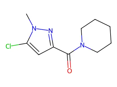 (5-Chloro-1-methyl-1H-pyrazol-3-yl)-1-piperidinylmethanone structure