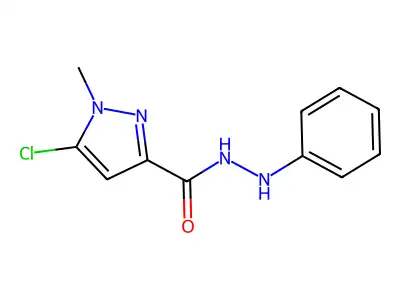 5-Chloro-1-methyl-1H-pyrazole-3-carboxylic acid 2-phenylhydrazide structure