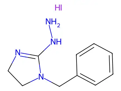 1-Benzyl-2-hydrazino-4,5-dihydro-1H-imidazole hydroiodide structure