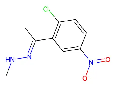 N-[1-(2-chloro-5-nitrophenyl)ethylideneamino]methanamine structure