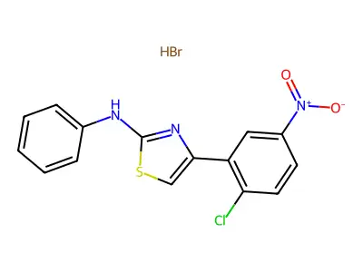 4-(2-chloro-5-nitrophenyl)-N-phenyl-1,3-thiazol-2-amine hydrobromide structure