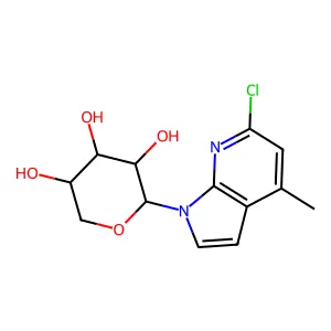 2-(6-Chloro-4-methylpyrrolo[2,3-b]pyridin-1-yl)oxane-3,4,5-triol structure