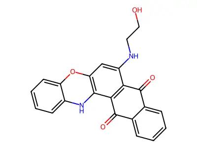 7-((2-Hydroxyethyl)amino)-8H-naphtho[2,3-a]phenoxazine-8,13(14H)-dione structure