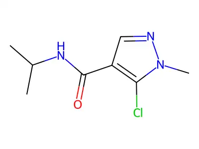 5-chloro-N-isopropyl-1-methyl-1H-pyrazole-4-carboxamide structure