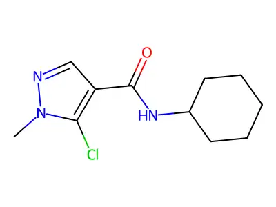 5-chloro-N-cyclohexyl-1-methyl-1H-pyrazole-4-carboxamide structure