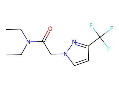 N,N-diethyl-2-[3-(trifluoromethyl)-1H-pyrazol-1-yl]acetamide structure