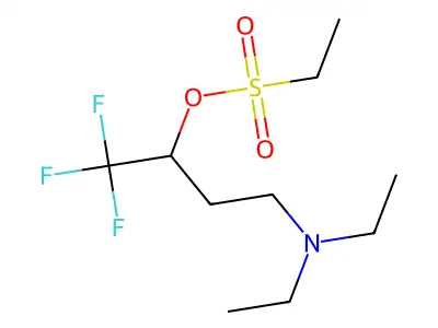 3-(Diethylamino)-1-(trifluoromethyl)propyl ethane-1-sulphonate structure