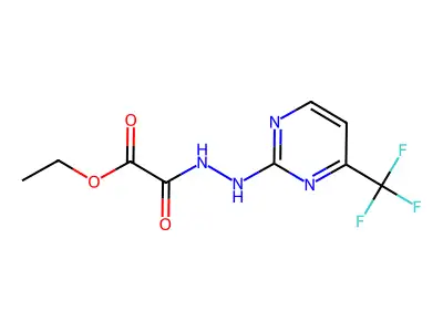 Ethyl 2-oxo-2-{2-[4-(trifluoromethyl)pyrimidin-2-yl]hydrazino}acetate structure