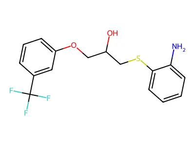 1-[(2-Aminophenyl)thio]-3-[3-(trifluoromethyl)phenoxy]propan-2-ol structure