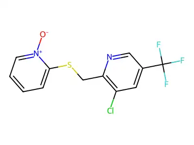 2-({[3-Chloro-5-(trifluoromethyl)-2-pyridyl]methyl}thio)pyridinium-1-olate structure