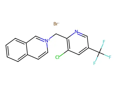 2-{[3-Chloro-5-(trifluoromethyl)pyridin-2-yl]methyl}isoquinolinium bromide structure