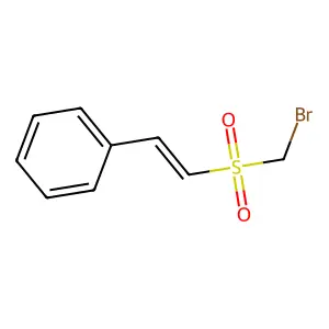 Benzene, [(1E)-2-[(bromomethyl)sulfonyl]ethenyl]- structure