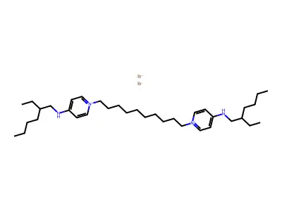 Pyridinium, 1,1'-(1,10-decanediyl)bis(4-((2-ethylhexyl)amino)-, dibromide structure