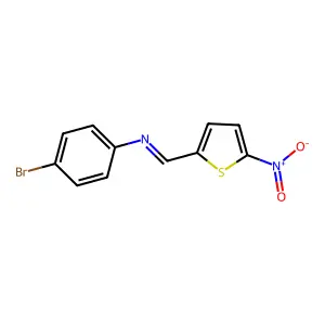 4-bromo-N-[(5-nitro-2-thienyl)methylene]aniline structure