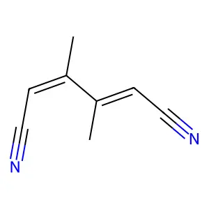 2,4-Hexadienedinitrile, 3,4-dimethyl-, (E,Z)- structure