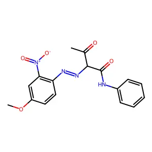 Butanamide, 2-[2-(4-methoxy-2-nitrophenyl)diazenyl]-3-oxo-N-phenyl- structure