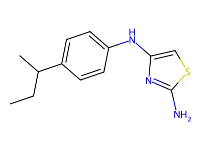 4-N-(4-butan-2-ylphenyl)-1,3-thiazole-2,4-diamine structure