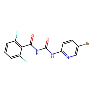 Benzamide, N-(((5-bromo-2-pyridinyl)amino)carbonyl)-2,6-difluoro- structure