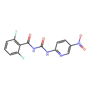 2,6-difluoro-N-[(5-nitropyridin-2-yl)carbamoyl]benzamide structure