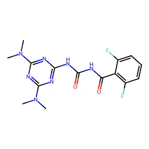 N-[[4,6-bis(dimethylamino)-1,3,5-triazin-2-yl]carbamoyl]-2,6-difluorobenzamide structure