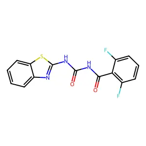 N-[(1,3-Benzothiazol-2-yl)carbamoyl]-2,6-difluorobenzamide structure