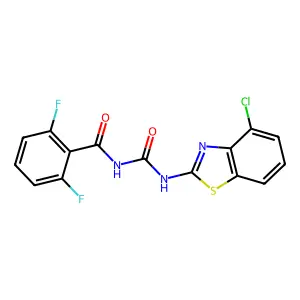 N-[(4-chloro-1,3-benzothiazol-2-yl)carbamoyl]-2,6-difluorobenzamide structure