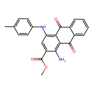 Methyl 1-amino-4-(p-toluidino)anthraquinone-2-carboxylate structure