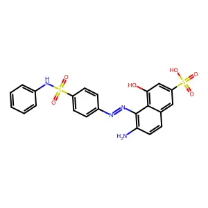 6-Amino-5-((4-anilinosulfonylphenyl)azo)-4-hydroxynaphthalene-2-sulphonic acid structure